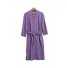 Homens Nova Robe de Algodão Verão Casual Casa Desgaste Sólida Cor Sleepwear Masculino Ressalto Vestido Loose Nightgown Kimono Rouphrobe
