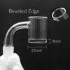 Smoking Accessories Beveled Edge 25mm XL Flat top quartz banger nails 4mm thick Bottom 10mm 14mm Male Female Frosted joint For Bongs