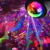 6 LED-strobe ljusbil DJ Ljusljud Aktiverad disco Ball Party Lights RGB Crystal Magic Ball Sound Control Effect Light