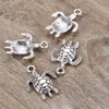 100pcslot 2317mm antika gümüş alaşım kaplumbağası takıları takı için kolye, DIY bulguları için metal hayvan kolyesi 9743789