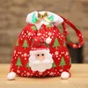 Colorful Christmas Tree Santa Claus Snowman Pattern Candy Bag Handbag Home Party Decoration Gift Bag Xmas Supplies
