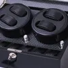 New 4+6 wooden carbon fiber watch accessories box watch winder case for rotator watches storage movement ratator boxes winders