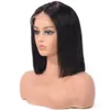 Kurze Bob -Spitzen -Front -Per￼cken mittlerer Teil Brasilianer Straight Human Hair Per￼cke f￼r Frauen nat￼rliche Farbe 130%