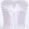 Organza Chair Sash Bow For Cover Banquet Wedding Party Event Xmas Decoration Supply