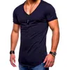 T-shirt d'été en coton solide de haute qualité Slim Casual New White And Black Sursuit Underwear T-Shirt Men