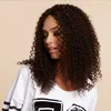 Ücretsiz bölüm tam dantel insan saçı peruk bebek saç 9a doğal saç çizgisi sapıkça kıvırcık Brezilyalı bakire dantel ön peruk siyah kadın