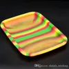 Colored Silicone Tobacco Rolling Tray Smoking Accessories 20cm* 15cm*2cm Handroller Heat Resistant Smoke Storage Tray Proof Dab Rig DHL 492