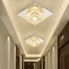 5W LED Spotlights Square Crystal Aisle Ceiling Light Modern Enkel Balkong Porch Lampor Korridor Spotlight