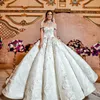 Charmante robe de mariée en dentelle robe de mariée perles de cristal hors épaule appliques florales robe de mariée 2018 robes de mariée étincelantes sur mesure