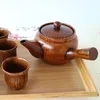 Drewniany czajniczek japoński styl herbaty garnek vintage kung fu zestaw długich uchwytów czajniki z detalia z filtra narzędzia do herbaty QW7178