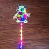 KINDER LED Cartoon Windmühle Spielzeug bunte Windrad Nachtlichter Blume Hund Haustier Kinder Baby Spielzeug Jungen Mädchen Lüfterrad Party Dekoration Verkauf