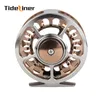 Tideliner Fly Fishing Reel 3 BB 163G 7/8 # 90mm Full Metal Hoge kwaliteit Fly Reel Wheel kan links naar rechts worden gewijzigd