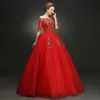 2018 Summer Real Po Half Sleeves Boat Neck Wedding Dresses Cheap Red White Bride Gowns Custom Made Vestidos De Novia2721012