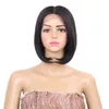 12 inch Short Bob Straight Synthetic Lace Front Wig Glueless High Temperature Heat Resistant Fiber Hair Women Wigs