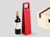 Scatole portaoggetti regalo per bottiglie di vino rosso singole in pelle PU di lusso portatili Scatole regalo con manico SN1520