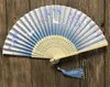 Ventilador dobrável chinês japonês flor de cerejeira ventilador de mão de bolso para artesanato de verão presente XB1