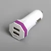 Färgglada 5 färger skvaller åttonstil billig 2USB 2 USB 5V 2.1A + 1A Bilavgift Adapterfabrik grossist för callphone