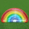 Halbkreis-Regenbogen-aufblasbare Schwimmer, leicht zu tragendes Pool-Wasserspielzeug, wiederverwendbarer PVC-Schwimmring für Erwachsene und Kinder, 60 at B