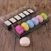 Bakkerij Voedsel Pakket Kraft Kartonnen Doos Bruiloft Gunst Party Gift Craft Macaron Cake Papieren dozen met duidelijke PVC-venster QW7317