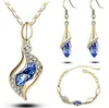 Fashion Crystal African Beads Jewelry Sets Gold Color Wedding Bridal Jewelry Sets Women Necklace Earrings Bracelets Jewellery