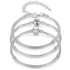 Factory Wholesale 925 Sterling Silver Bracelets Snake Chain Fit Charm European Bead Bangle Bracelet For Men Women Jewelry Gift in Bulk