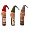 New Arrival Christmas Decorations Christmas Wine Bottle Decor Bag Champagne Bottle Cover Xmas Home Party Dinner Table Decor