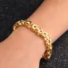 Kasanier Rock and Hip Hop Gold Bracelet 9mm Gold Color Man Fashion Jewelry Man Boss Curb Bracelet New Pendant Jewelry