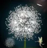 Dandelion Modern LED teto luz de cristal Lustres Iluminação Globe Bola luminária para sala de jantar Quarto Sala aparelho de iluminação