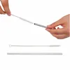 More size wholesale Stainless Steel Straw and Cleaning Brush reusable drinking straw straight and bend drinking tool