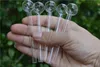 10cm Pyrex Thick Clear Glass Oil Burner Clear Glass Oil Burner Glass Tube Oil Burning Pipe somking pipes water pipes free shipping