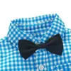 Baby Boy Clothes Spring Newborn Baby Sets Infant Kids Clothing Gentleman Suit Plaid Shirt Bow Tie Suspend Trousers 2pcs Suits1059542