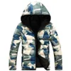 Camouflage winter down giacca cappotti uomini 2018 da uomo doudoune homme hiver marque con cofano L18101103