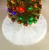 Saia da árvore de natal com um branco de lã de três tamanho para escolher Festive Party Xmas Árvore Saia Decorações de Natal FP08