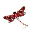 Vintage Colorful Crystal Rhinestone Dragonfly Brooches for Women Suit Jacket Coat Pins Wedding Brooch Fashion Jewelry Silver Gold Plated