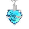 12 Birthstone Cremation Urn Necklace for Ashes Urn Jewelry Memorial Heart Pendant with Fill Kit - forever in my heart