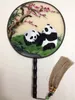 Vintage Ronde Handvat Chinese Decoratieve Fans Dames Gift Fan High End Handgemaakt Dubbele Geborduurde Natuurlijke Zijde Hand Fan Wedding