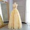 Sukienki żółta suknia balowa długie sukienki na bal maturalne 2020 elegancka ukochana 3D kwiatowe kwiaty koronkowe dnie dna sukienki wieczorowe sukienki imprezowe Engageme