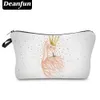 Borse per cosmetici Stampa 3D Flamingo Princess Regalo carino per ragazze Borse da viaggio per organizer per trucchi Borsa per il trucco