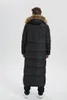 긴 오리 아래로 자켓 남자 겨울 코트 다운 파카 진짜 모피 칼라 눈 오버 코트 두꺼운 따뜻한 겉옷 윈드 재킷 S-5XL 2022
