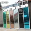 60x100cm Gekleurde glasfilmvenster Sticker Unidirectionele transparante ondoorzichtige zonnebrandcrème in de schaduwing van geïsoleerde schuifdeur ingericht