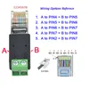 RJ45-Netzwerkanschluss, männlich, 8P8C, modularer Stecker auf RS485-Schraubklemmen-Adapter