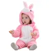 Nouveau-né bébé barboteuses à capuche printemps automne bébé vêtements combinaison fille animaux barboteuses hiver bébé chaud barboteuse nouveau-né vêtements pyjamas