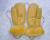Gratis verzending - Hoge kwaliteit nieuwe kinderen warme handschoenen lederen wollen handschoenen kwaliteitsborging voor 1-3 jaar oude kinderen