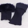 Tricot laine bottes jambières fourrure femmes mode botte couverture garder au chaud chaussettes noël laine chaussettes courtes pour l'hiver