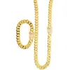 Hip hop cuban chain necklace 5A cz paved clasp for men jewelry with gold filled long chains Miami necklaces mens jewelry283W