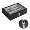 Eyeglass Sunglass Storage Box Imitation Leather Glasses Display Case Storage Organizer Collector 8 Slot1754775