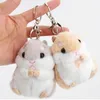 Peluche douce et mignonne pour enfants, Kawaii, Animal de dessin animé, blanc/kaki, petit Hamster, poupée, porte-clés, souris en peluche