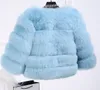 Wysokiej jakości Fox Fur Coats Dla Kobiet Zima Plus Size Ciepłe Panie Krótkie Eleganckie Futro Płaszcze Moda Płaszcz