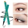 Eyeliner liquide noir longue durée, imperméable, stylo crayon, joli maquillage, outils cosmétiques, paon vert, livraison directe, 12 pièces/lot