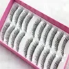 New Japanese Style Black 10 Pairs High-quality Eyelashes Make up Thick Mink Eyelashes Makeup Extension Tools Drop Shipping